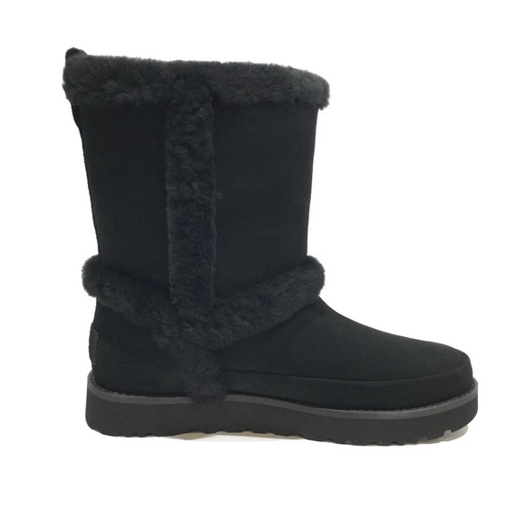 UGG Classic Black Mini Fluff Spill Seam Boot (9) S/N 1112500 🌴 - Picture 13 of 13